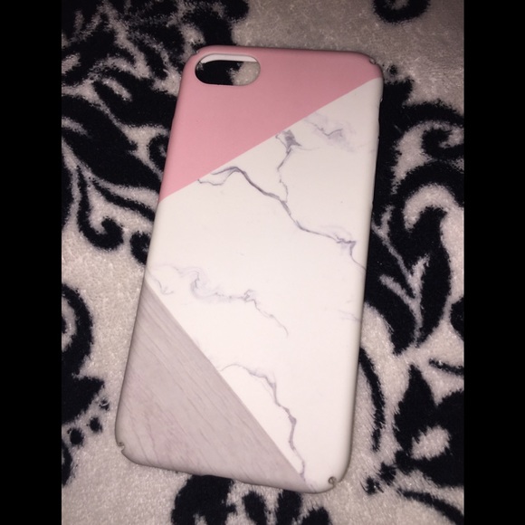 Accessories - Pink, Marble and grey iPhone 8 phone case